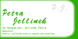 petra jellinek business card